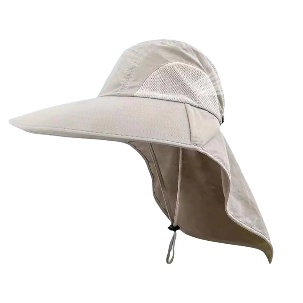 Sombrero de sol de ala ancha con solapa para el cuello para hombres y mujeres ajustable al aire libre 50 + protección UPF gorra de Safari senderismo sombrero de pesca