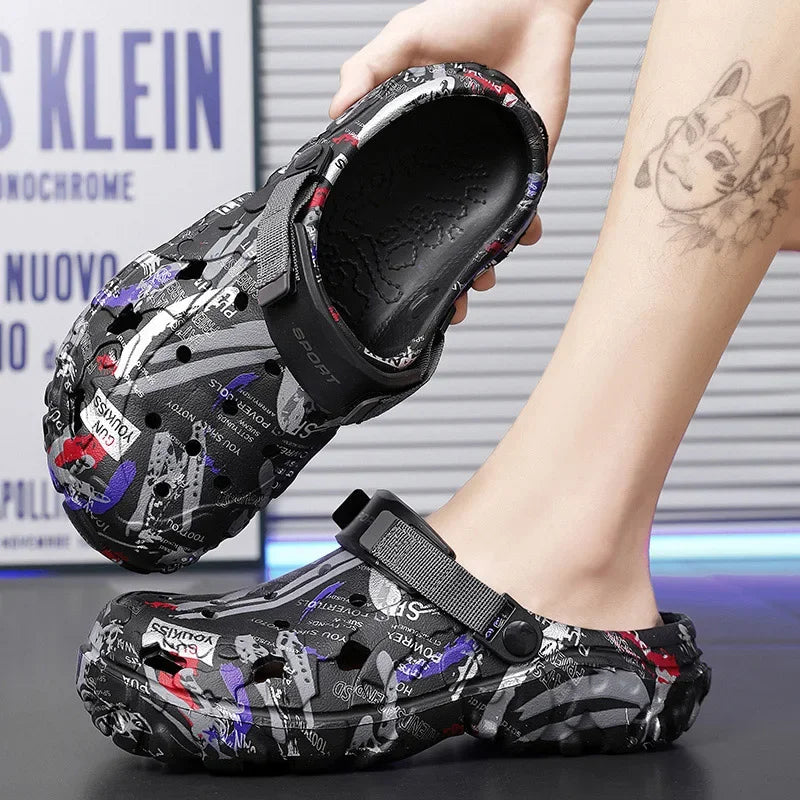 Sandalias de verano de talla grande 47 para hombre, zuecos para jardÃn al aire libre, zapatos con agujeros, zapatos informales para hombre, zapatos de agua, zapatillas suaves cómodas para el hogar