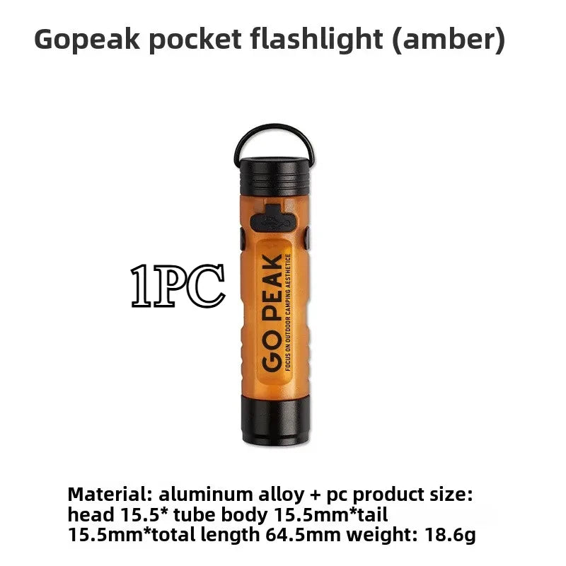 MOUNTAINHIKER-linterna LED con Clip para sombrero de bolsillo, linterna portátil recargable de larga duración con Clip, iluminación ambiental para acampar al aire libre