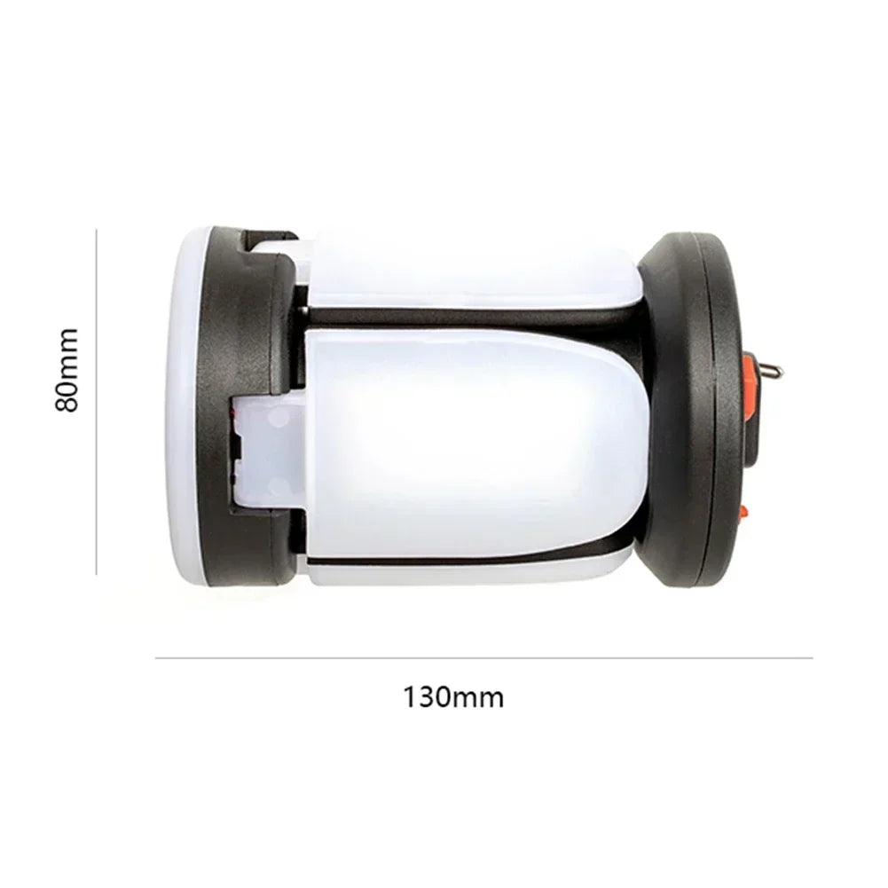 Linterna Solar LED de alta potencia para acampar, Banco de energía de emergencia plegable, recargable, 4500mAh, 1000LM, 6 modos de luz para acampar y pescar