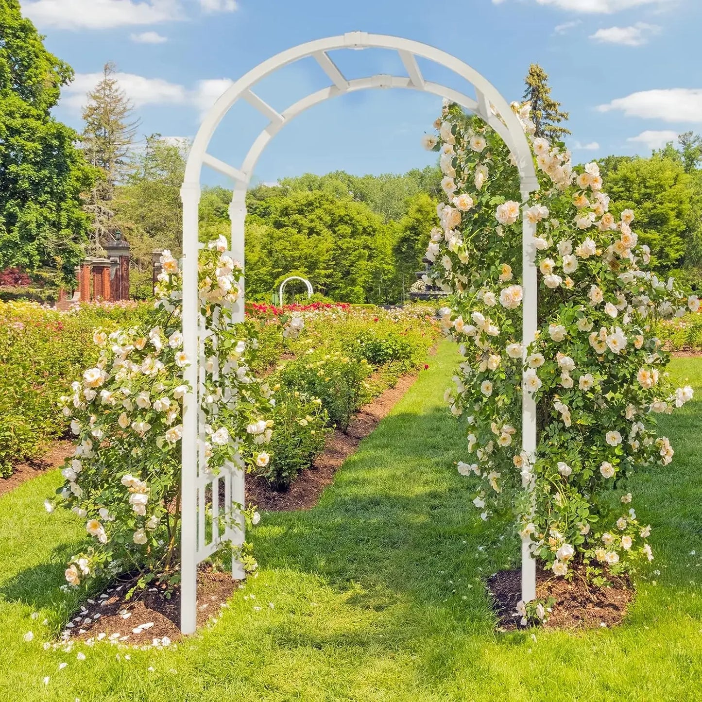 Árbol de jardín de vinilo, arco de boda de PVC para fiesta de ceremonia, enrejado de jardín para plantas trepadoras al aire libre, soporte de fondo de arco para jardín