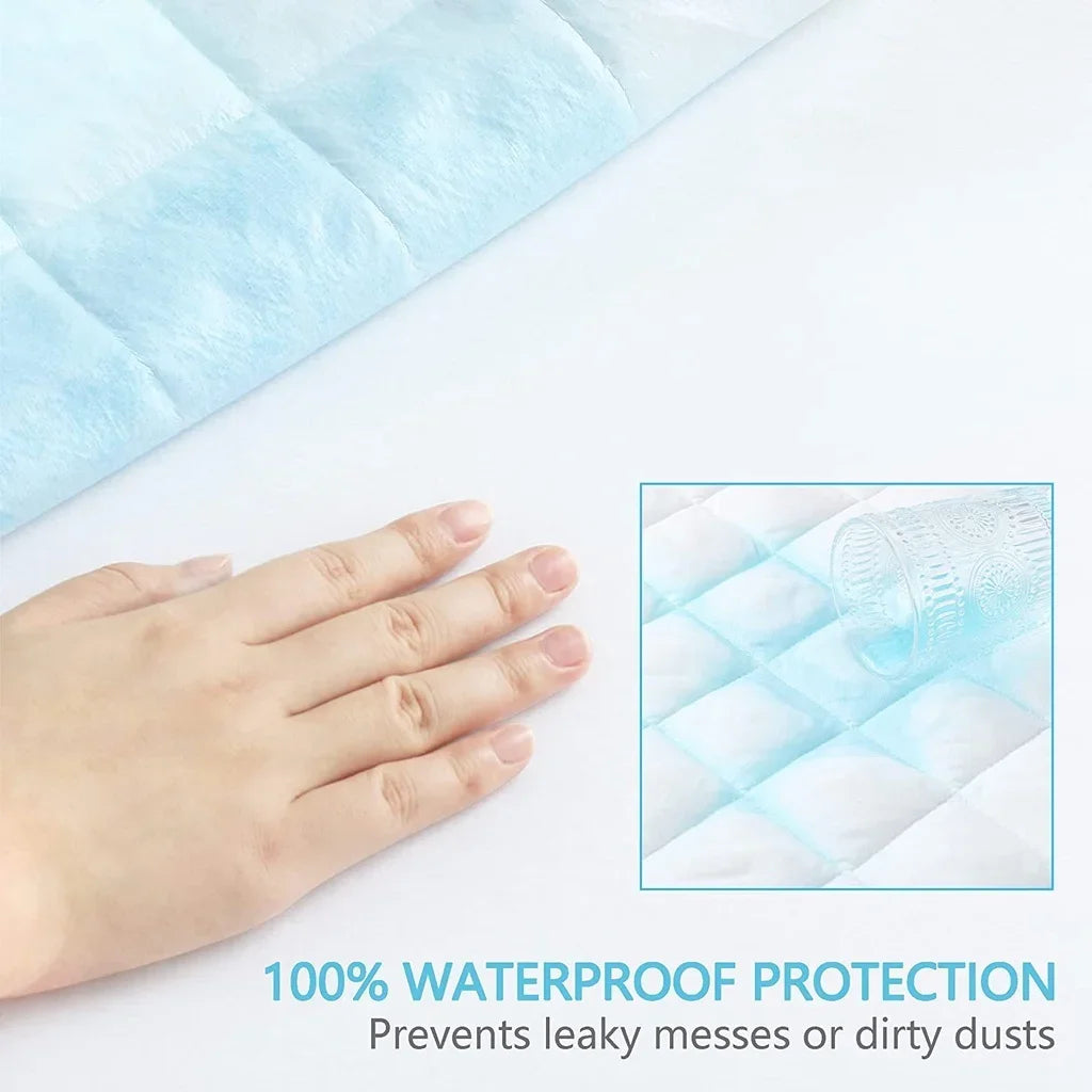 Sábana ajustable 100% impermeable, Protector de funda de colchón acolchado de algodón con Clip de clase A y banda elástica, decoración tamaño Queen y King