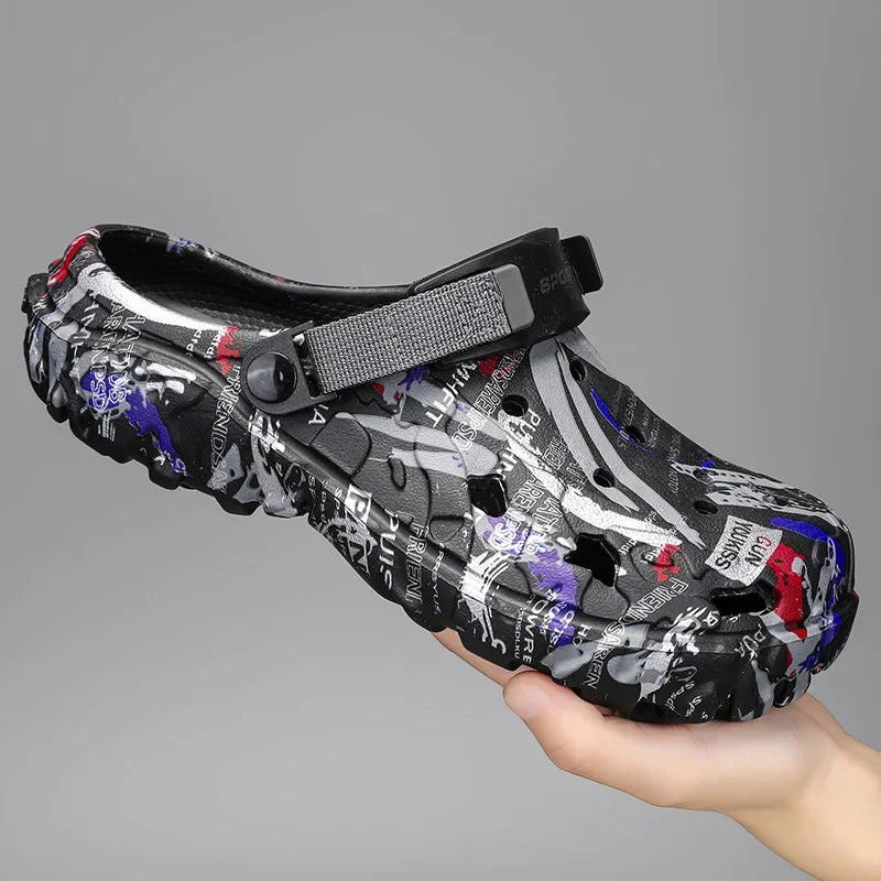 Sandalias de verano de talla grande 47 para hombre, zuecos para jardÃn al aire libre, zapatos con agujeros, zapatos informales para hombre, zapatos de agua, zapatillas suaves cómodas para el hogar