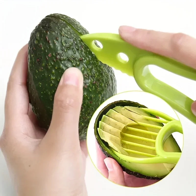 Rebanador de aguacate multifuncional 3 en 1, herramientas de accesorios de Camping para cocina casera al aire libre