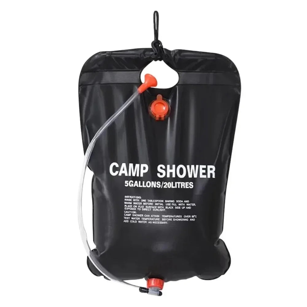 Bolsas de ducha para exteriores, bolsa de ducha Solar plegable, bolsa de agua para baño al aire libre, bolsas de ducha de agua calentadas compactas para acampar, 20/40L, 1 ud.