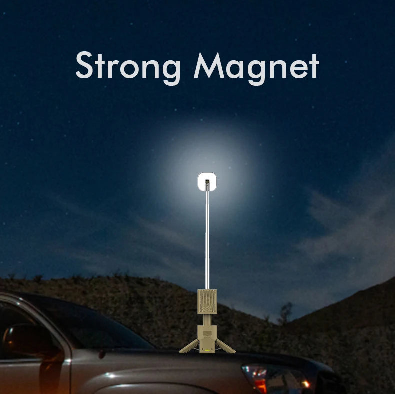 Linterna de Camping de 14000mAh, iluminación telescópica recargable, soporte magnético con altavoz, linterna LED portátil impermeable para exteriores
