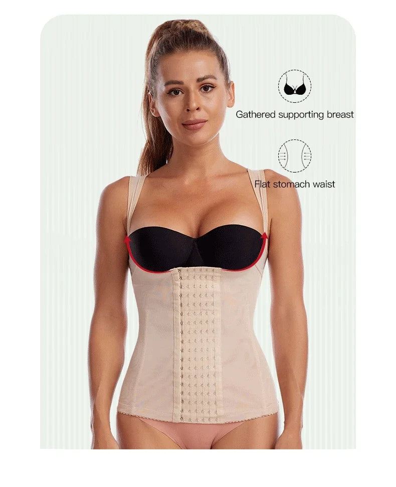 Corsé de cintura posparto para mujer, Top de barriga, ropa moldeadora, envoltura adelgazante, entrenador de cintura plana para vientre, moldeador de cuerpo