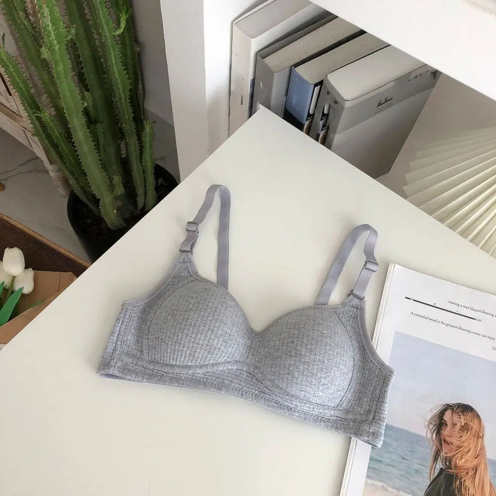 Sujetador inalámbrico ajustado para mujer, Bralettes con pechos recogidos a prueba de golpes, lencería antiflacidez, sujetador con escote en V profundo para verano
