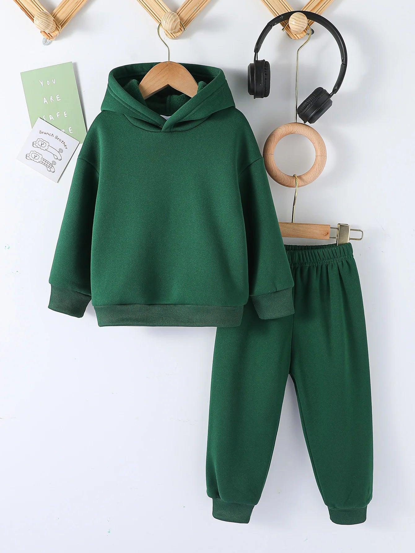 Moda para niños, 2 uds., Jersey con capucha y pantalones, trajes de 1 a 8 años, ropa deportiva informal de manga larga para niños y niñas, chándales, ropa para niños