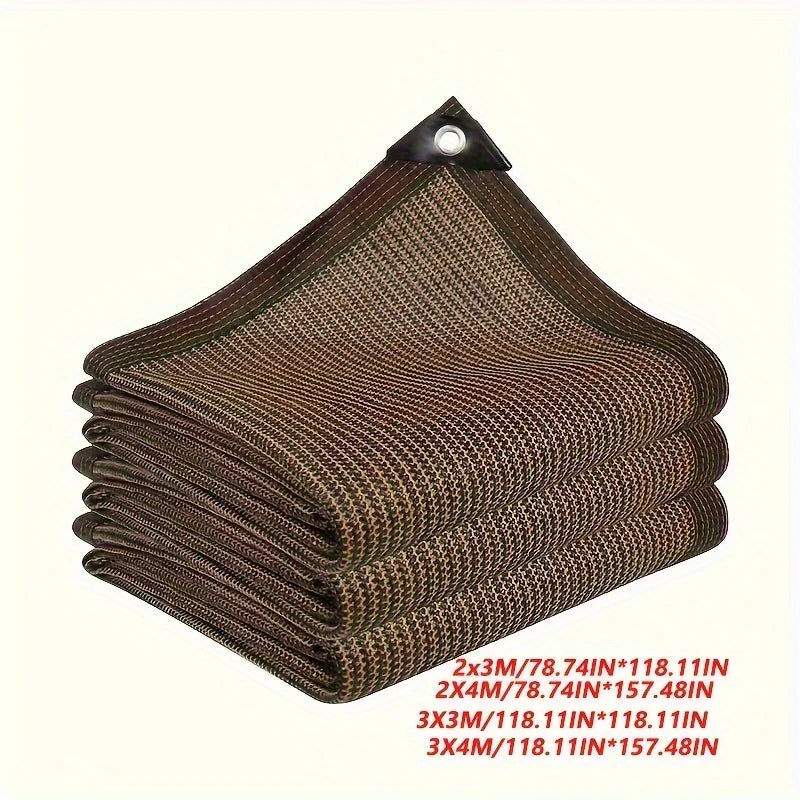 Toldo de protección UV marrón duradero, red parasol para exteriores, varios tamaños disponibles para viajes, picnics y piscinas