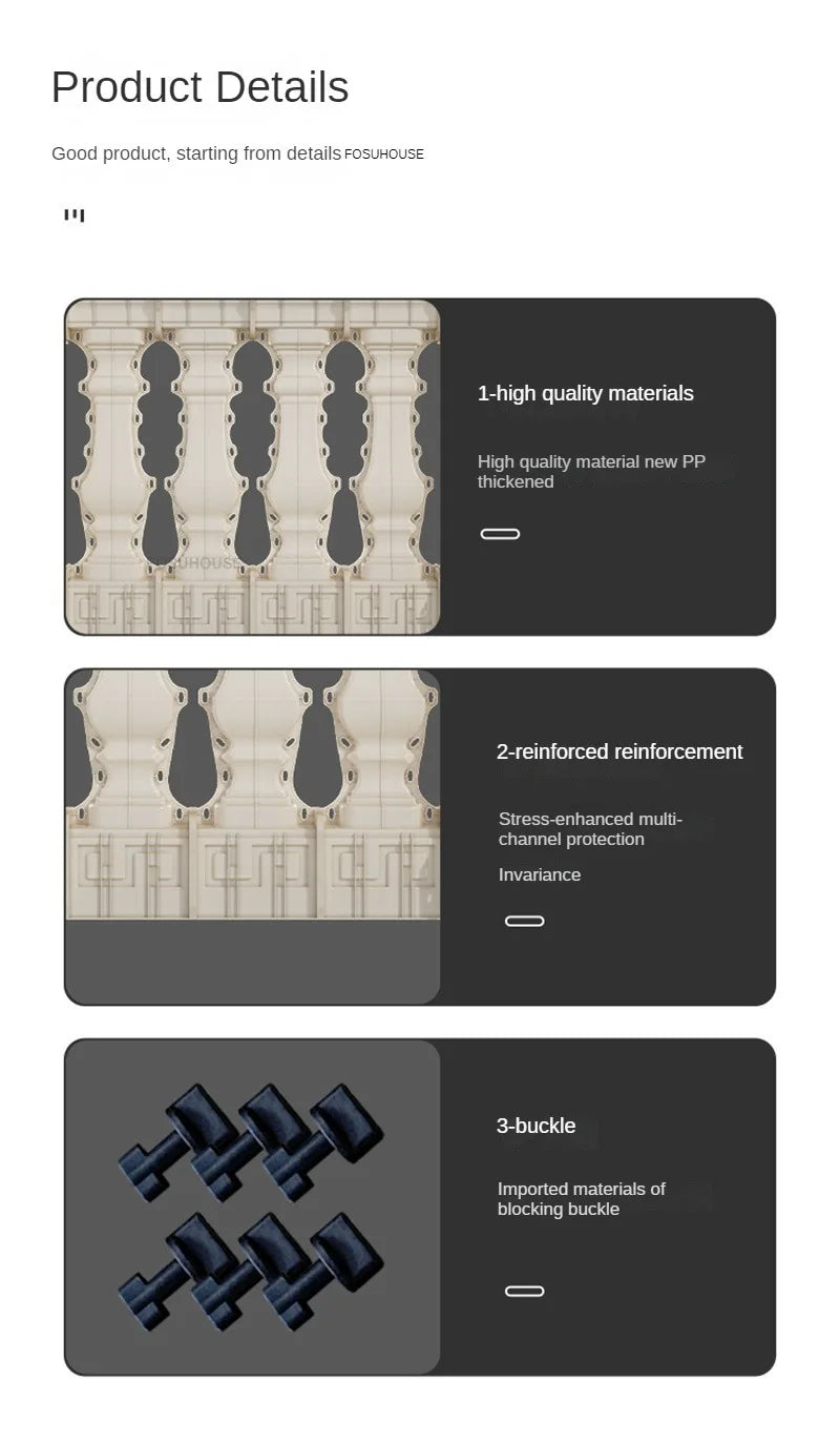 Nuevo molde de barandilla de columna romana gruesa, edificios de jardín, barandilla fundida en el lugar, columna de cemento, molde de barandilla reutilizable para balcón