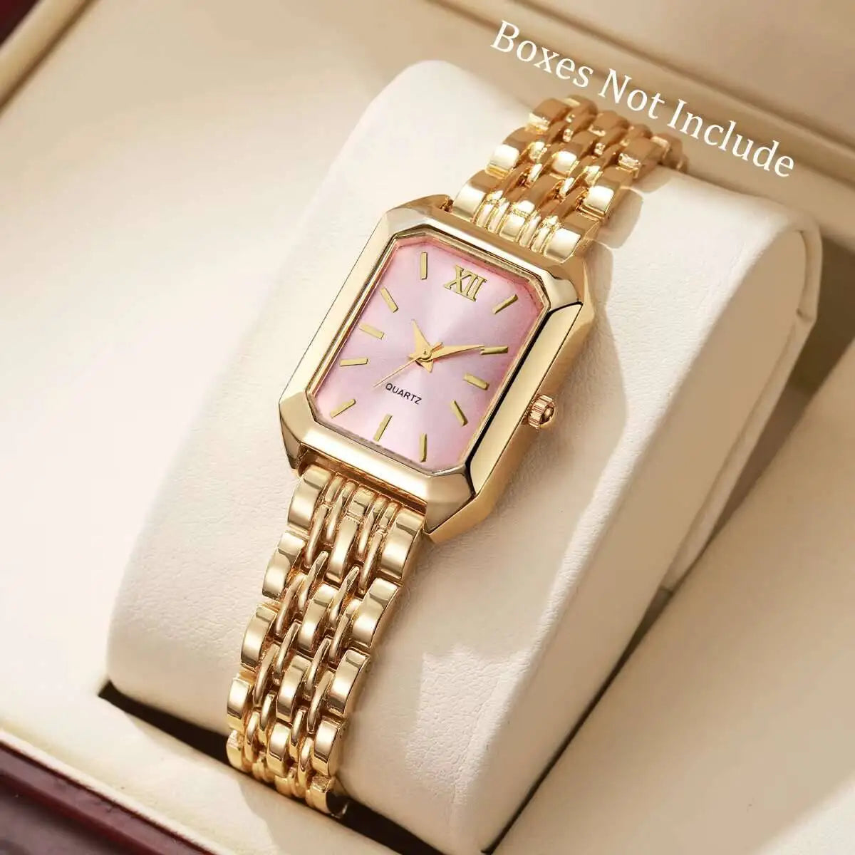 Reloj de cuarzo rectangular a la moda para Mujer, relojes de pulsera analógicos de lujo, Reloj de Mujer para niñas, Reloj de regalo (sin caja)