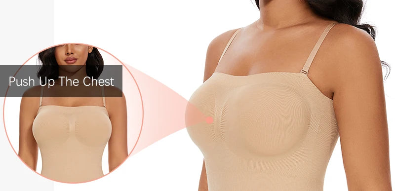 Ropa moldeadora sin tirantes para mujer, deslizadores completos para debajo de los vestidos, contracción Invisible del vientre, Control de barriga, vestido moldeador de cuerpo adelgazante