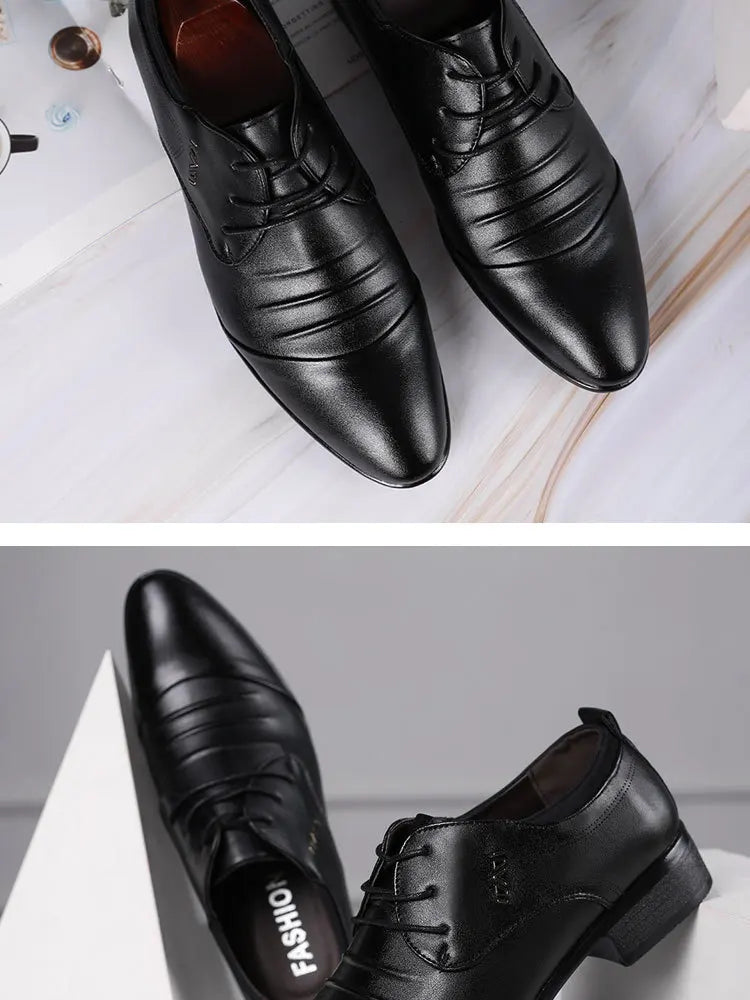 Zapatos de vestir clásicos para hombre, zapatos de cuero blanco con cordones para hombre, zapatos formales informales de negocios con punta de talla grande para boda