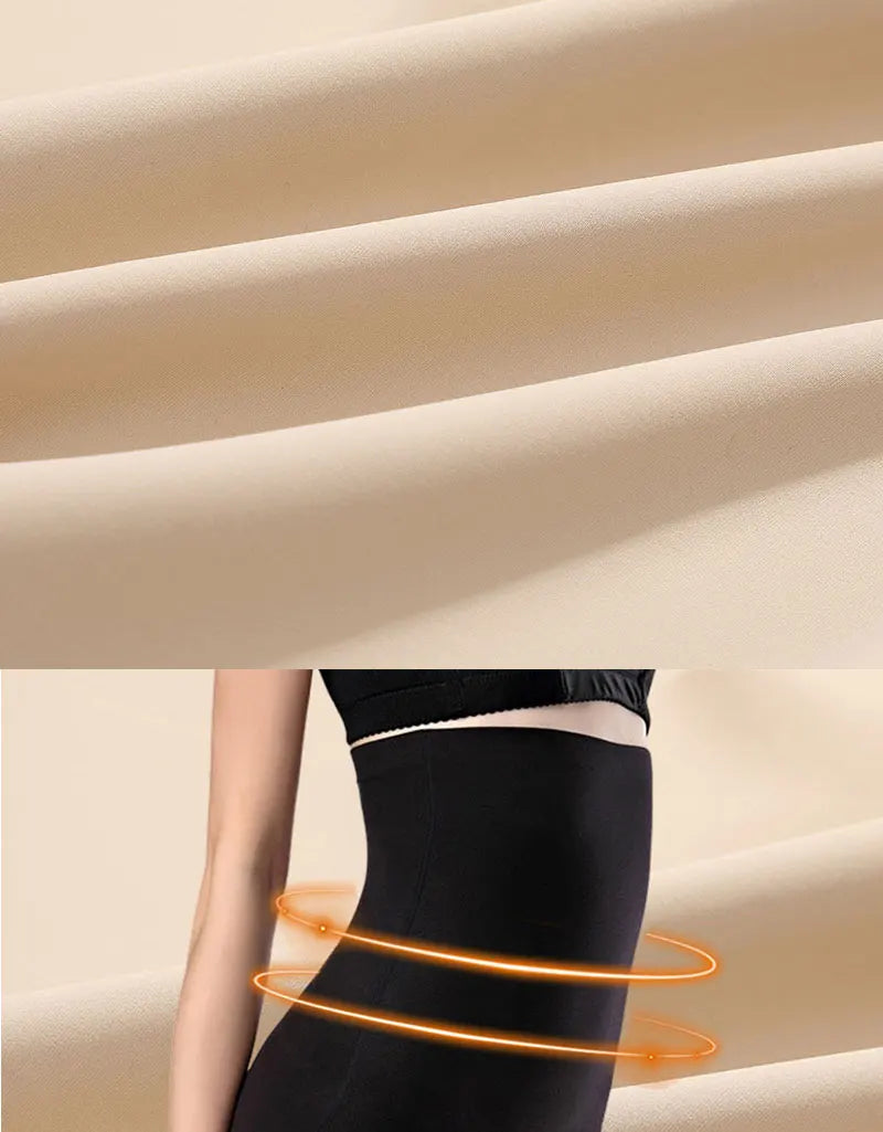 FINETOO, 1 unidad, 2024, nueva ropa interior ajustada de cintura alta para el vientre, ropa interior de seda helada para mujer, pantalones ajustados posparto finos sin costuras con forma de vientre