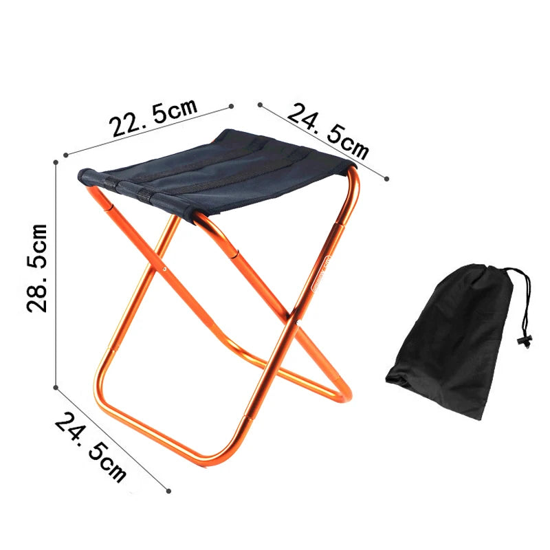 Silla de viaje al aire libre, taburete plegable portátil para acampar, Picnic, taburete plegable para pies, pesca, senderismo, playa, silla ultraligera, herramientas