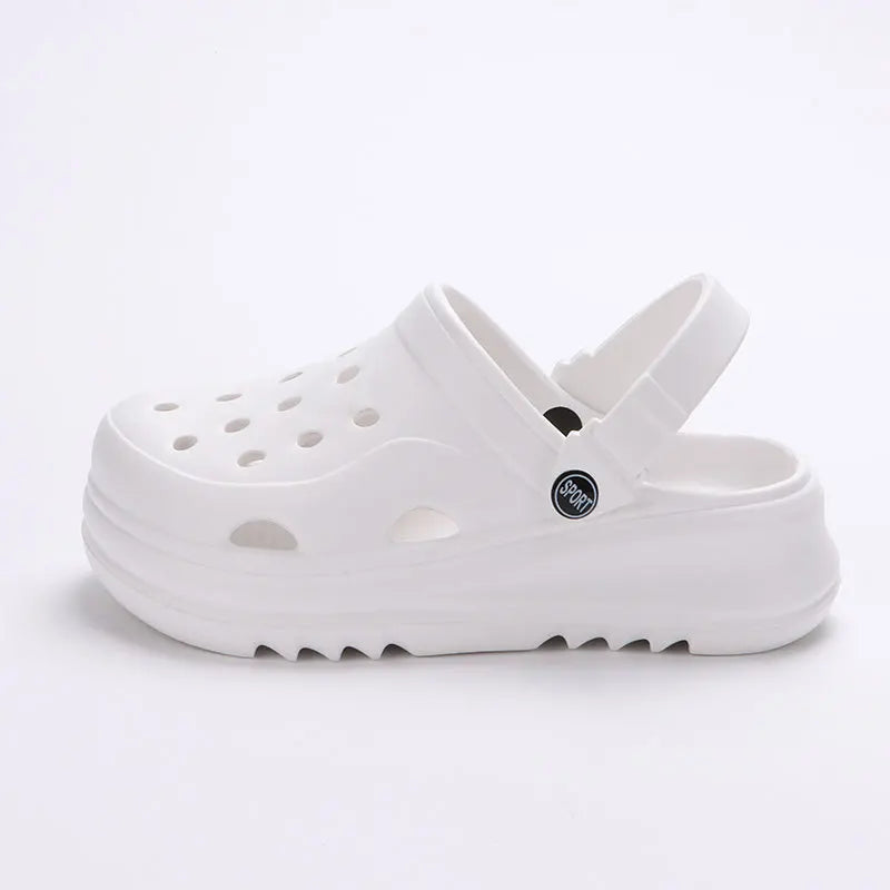 Zuecos de plataforma gruesa para mujer, sandalias de playa antideslizantes con parte inferior gruesa, cuñas de moda para verano 2024, sandalias EVA, zapatillas