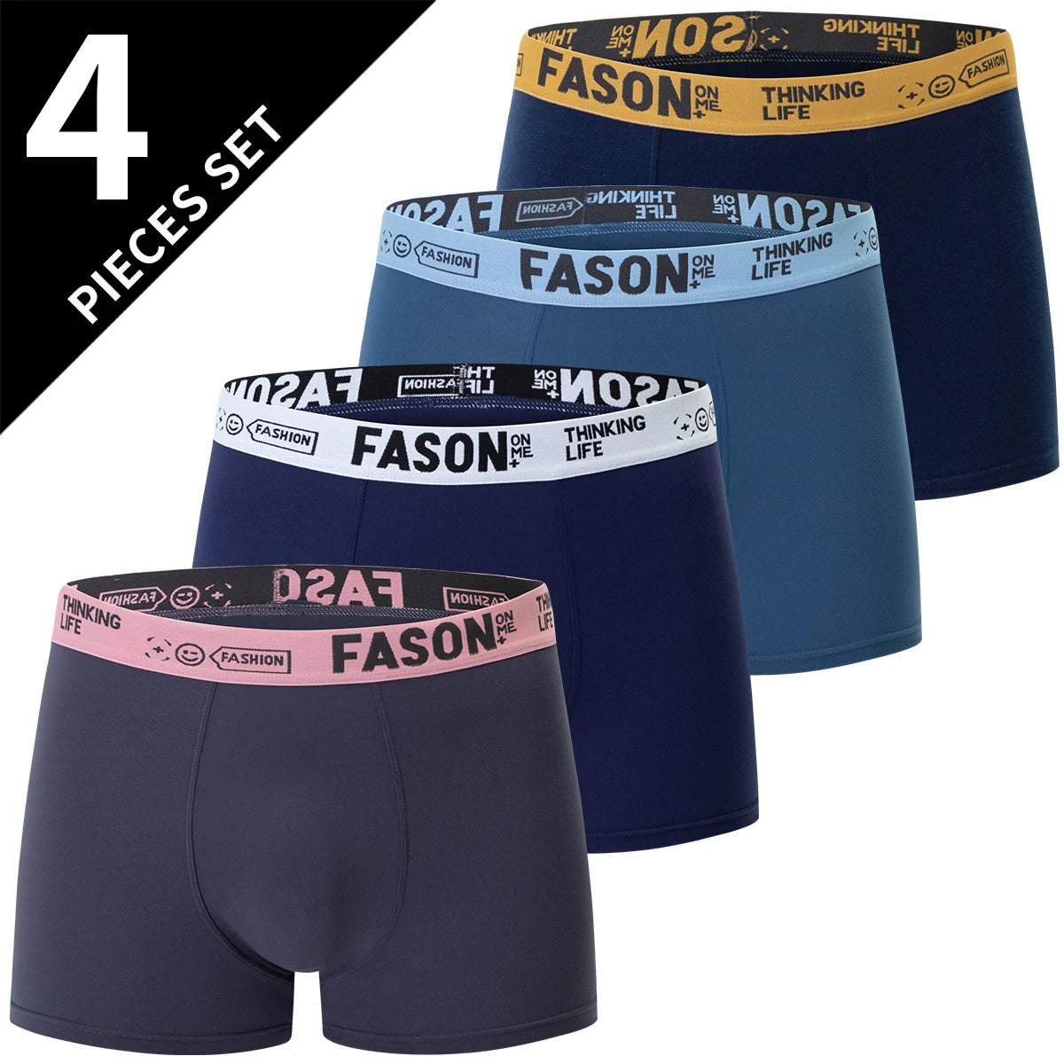 Paquete de 4/10 pantalones cortos para adolescentes y adultos, pantalones cortos sencillos de varios tamaños a la moda para padres e hijos, ropa interior cómoda para hombres, cintura elástica P