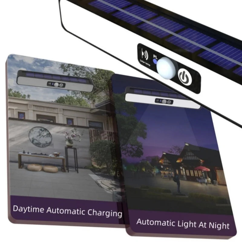 Luces solares para jardín al aire libre, lámpara LED impermeable de inducción humana para paisaje, equipo de iluminación para Picnic y acampada
