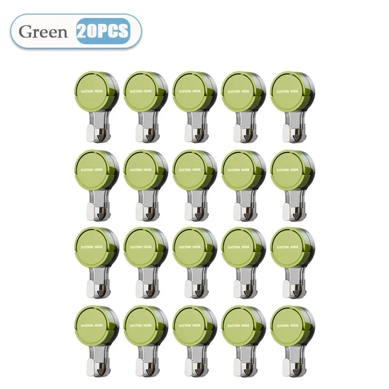 Gancho de ventosa reutilizable de 1 a 20 piezas, ganchos de ventosa para baño al vacÃÂo, toallero impermeable, colgador de ropa, accesorio de gancho