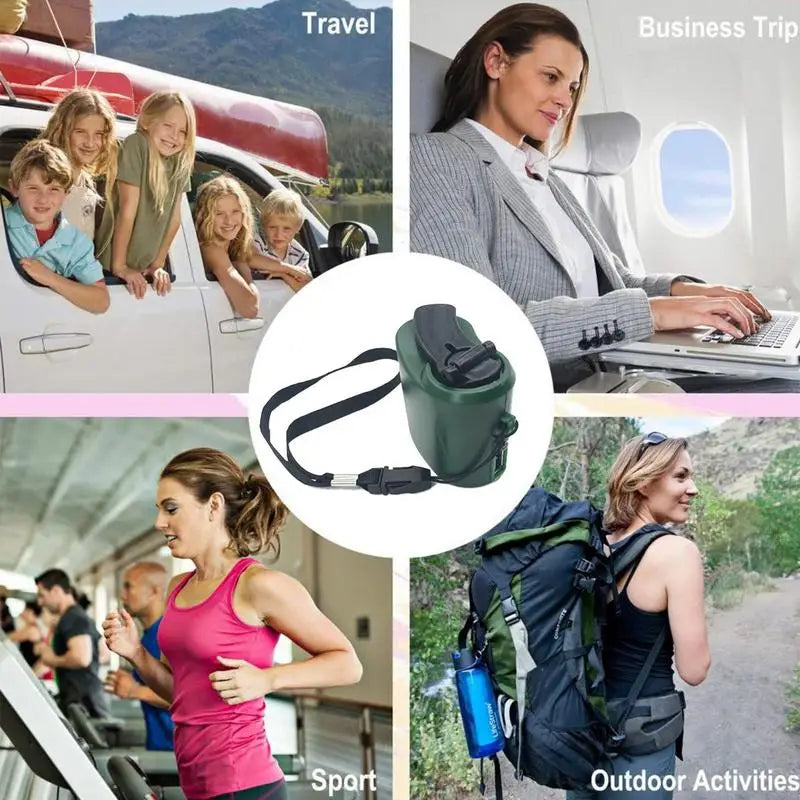 Cargador de emergencia portátil USB de 5V para teléfono móvil, manivela de potencia D ynamo para acampar al aire libre, cargador de viaje con luz Led