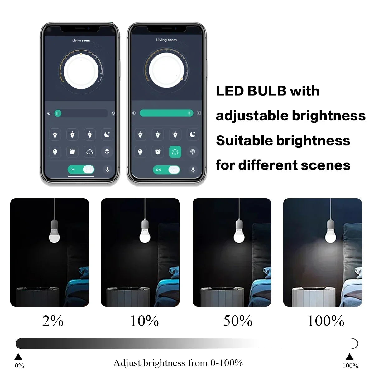 1-20 piezas regulable Bluetooth LED bombillas inteligentes aplicación E27 3000K-6500K iluminación 10W 220V 230V para dormitorio hogar Derec