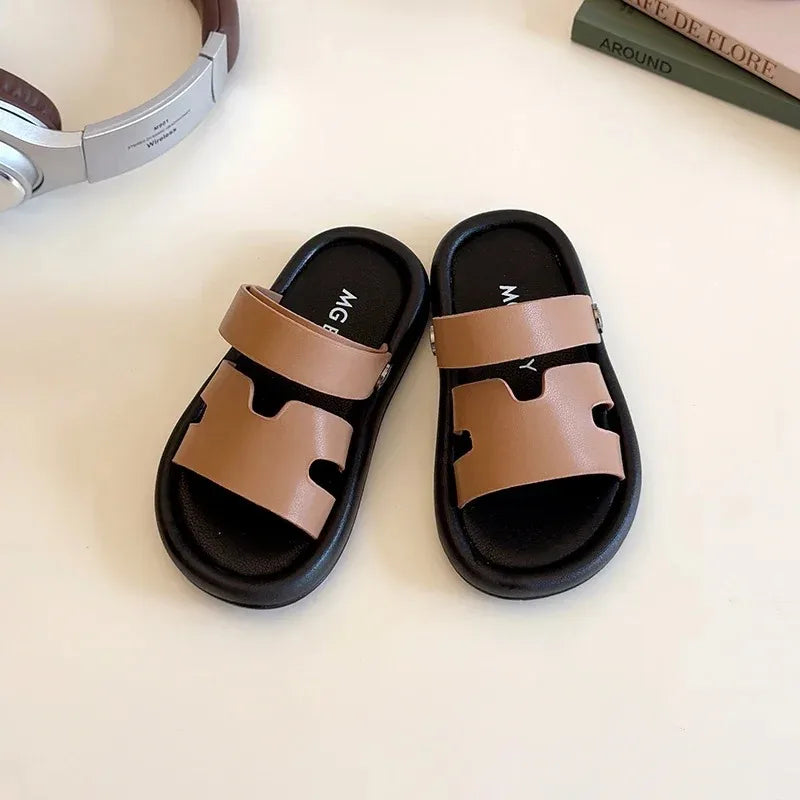 Moda Primavera niño sandalia novedad de verano zapato niño niña zapatillas fondo suave antideslizante chico zapatos bebé Velcro playa sandalia zapatillas
