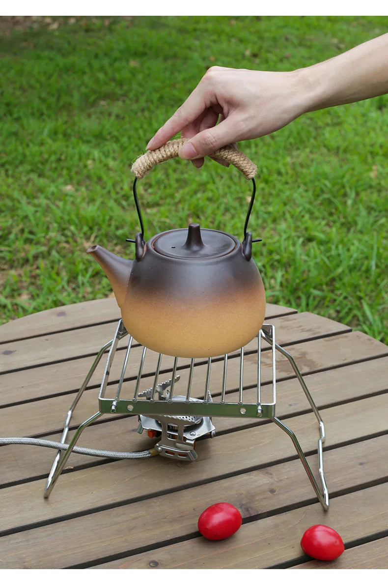 Parrilla plegable para fogata, portátil, multifuncional, de acero inoxidable, resistente a la corrosión a altas temperaturas, para acampar al aire libre