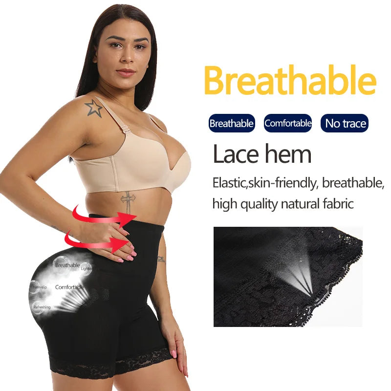 Entrenador de cintura alta, levantador de glúteos con bragas de Control acolchadas, ropa interior adelgazante, moldeadores de barriga, corsé moldeador