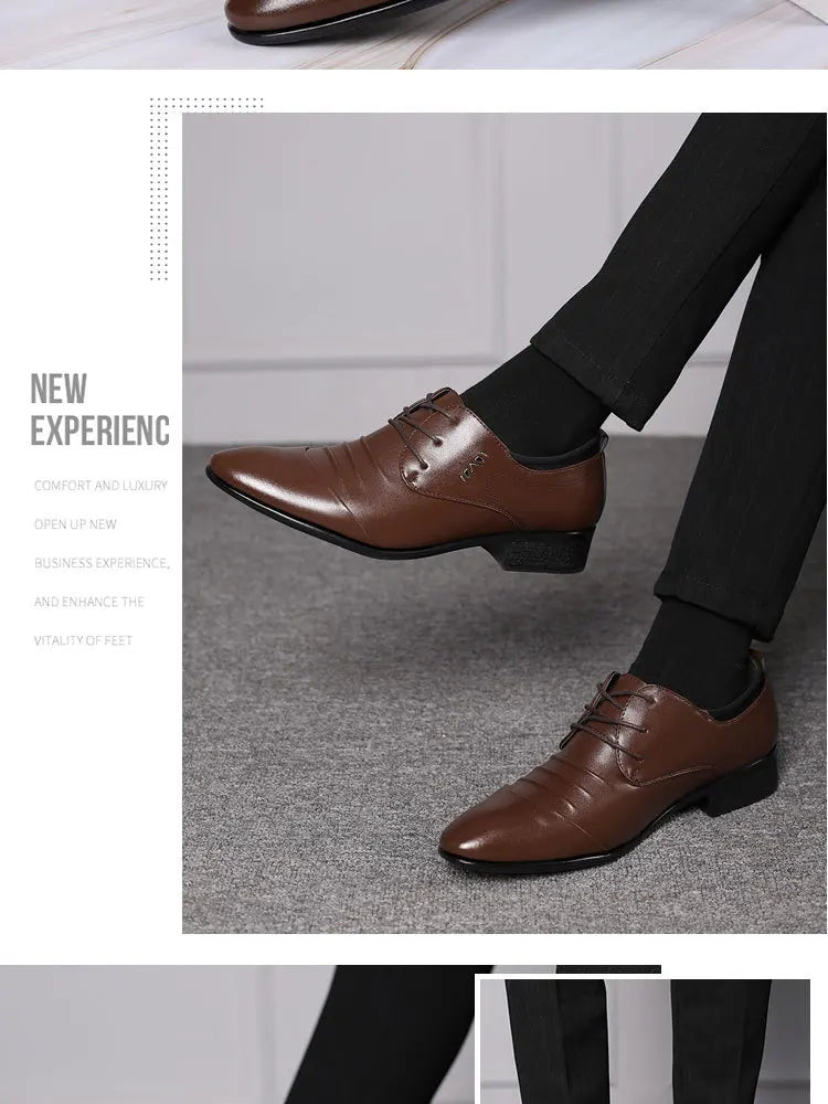 Zapatos de vestir clásicos para hombre, zapatos de cuero blanco con cordones para hombre, zapatos formales informales de negocios con punta de talla grande para boda