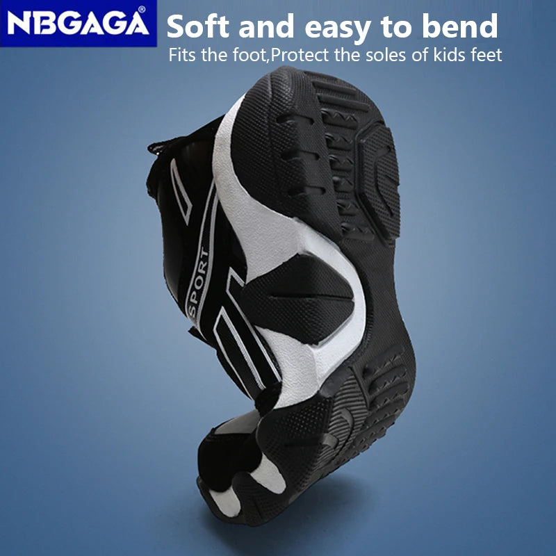 Zapatos para niños, zapatillas deportivas escolares de cuero de moda para niños, tenis, informales, para caminar, correr, antideslizantes, talla 28-39