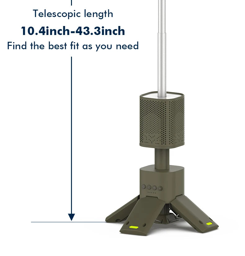 Linterna de Camping de 14000mAh, iluminación telescópica recargable, soporte magnético con altavoz, linterna LED portátil impermeable para exteriores