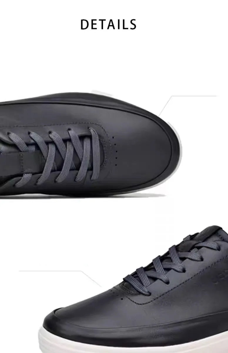 Zapatos de cuero genuino de alta calidad para hombre, zapatillas cómodas de verano, zapatos de moda para hombre, zapatos de monopatÃn versátiles de cuero suave