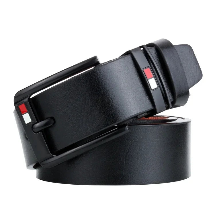 Cinturón para hombre 2024, famoso diseño de marca de lujo, cuero PU, alfileres de aleación clásicos, hebilla, cinturones Punk para pantalones vaqueros, pretina de ocio