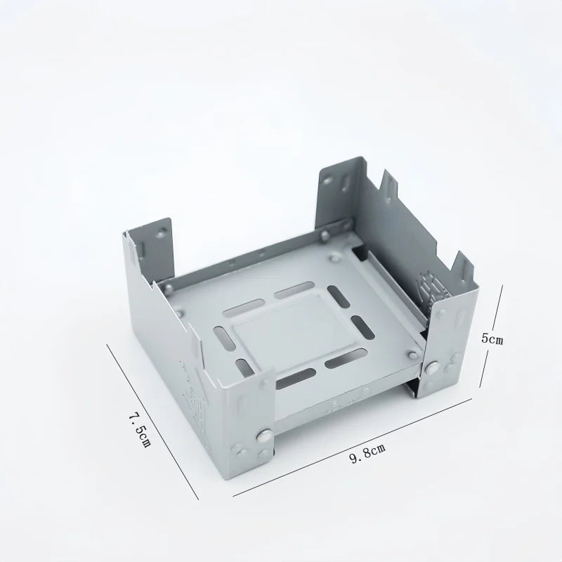 Horno plegable portátil de combustible y Alcohol sólido para exteriores, Mini quemador de Picnic, estufa de Camping de hierro galvanizado, equipo de cocina para acampar