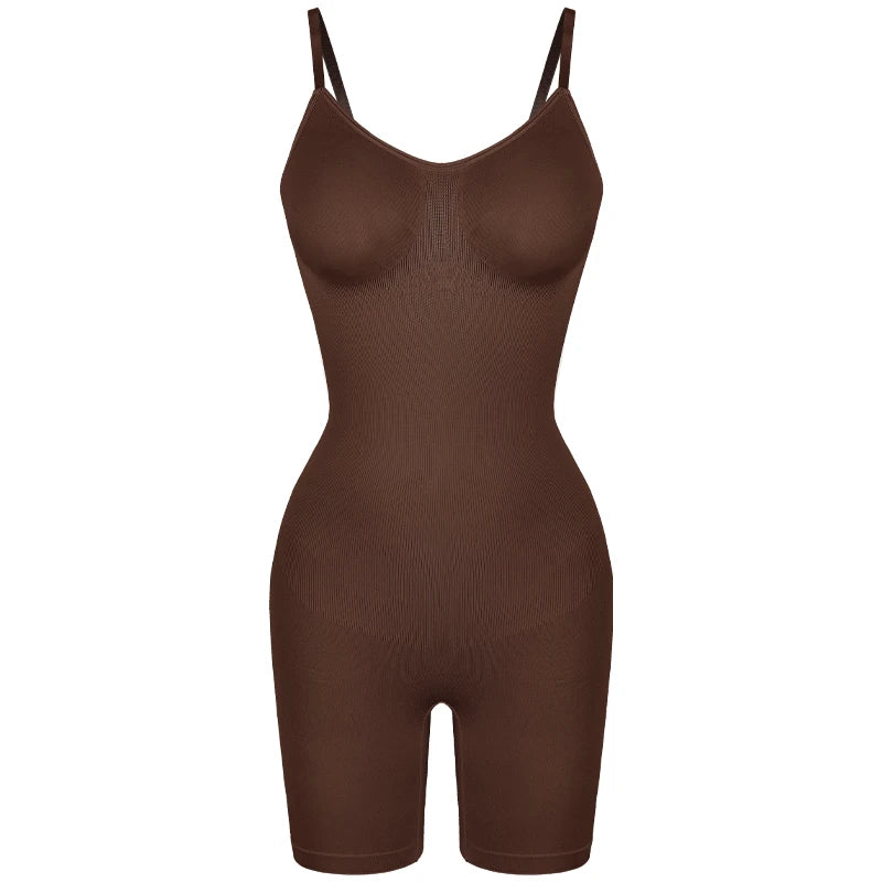 Nuevo Body moldeador para mujer, camiseta sin mangas con Control de barriga, moldeador de cuerpo completo, pantalones cortos antirozaduras, entrenador de cintura adelgazante, levantador de glúteos
