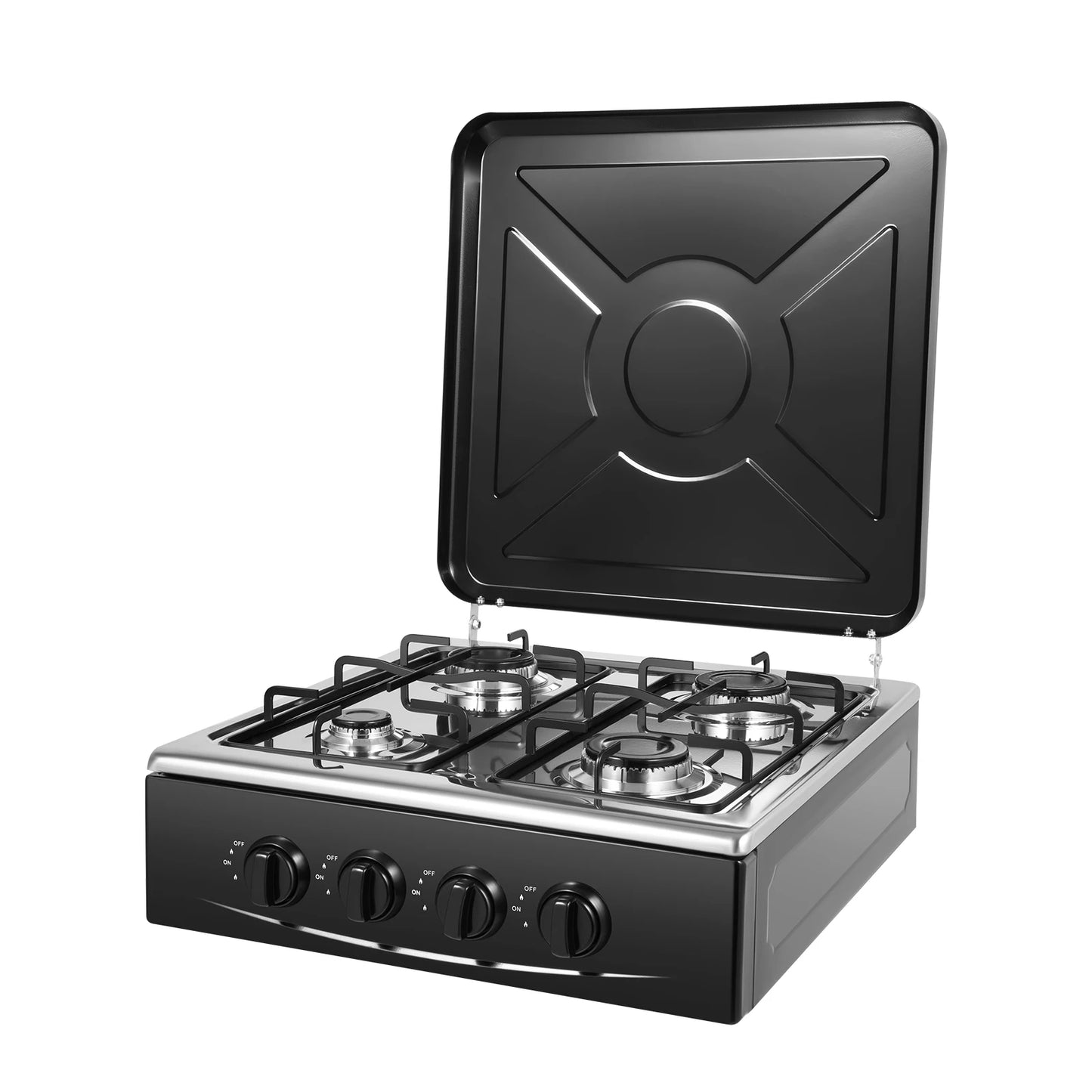 Estufa de Gas Natural de Control independiente, estufa de Gas propano extraÃble con cubierta para acampar al aire libre, RV, viajes, 4/5 quemadores
