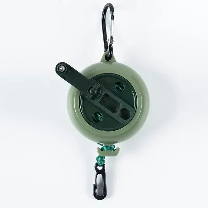 Tendedero ajustable para viajes al aire libre, tendedero portátil para exteriores, tendedero retráctil para exteriores, multiherramienta para acampar, color negro, 1 ud.
