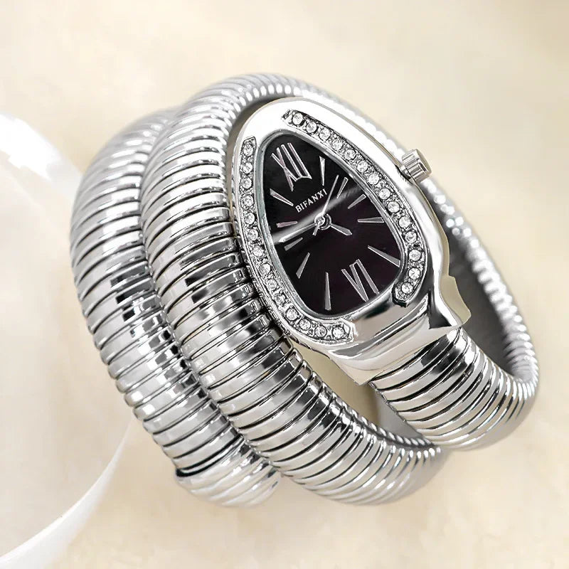 Reloj de cuarzo de lujo de alta calidad para mujer, pulsera de acero inoxidable, relojes de moda dorados para mujer, reloj femenino