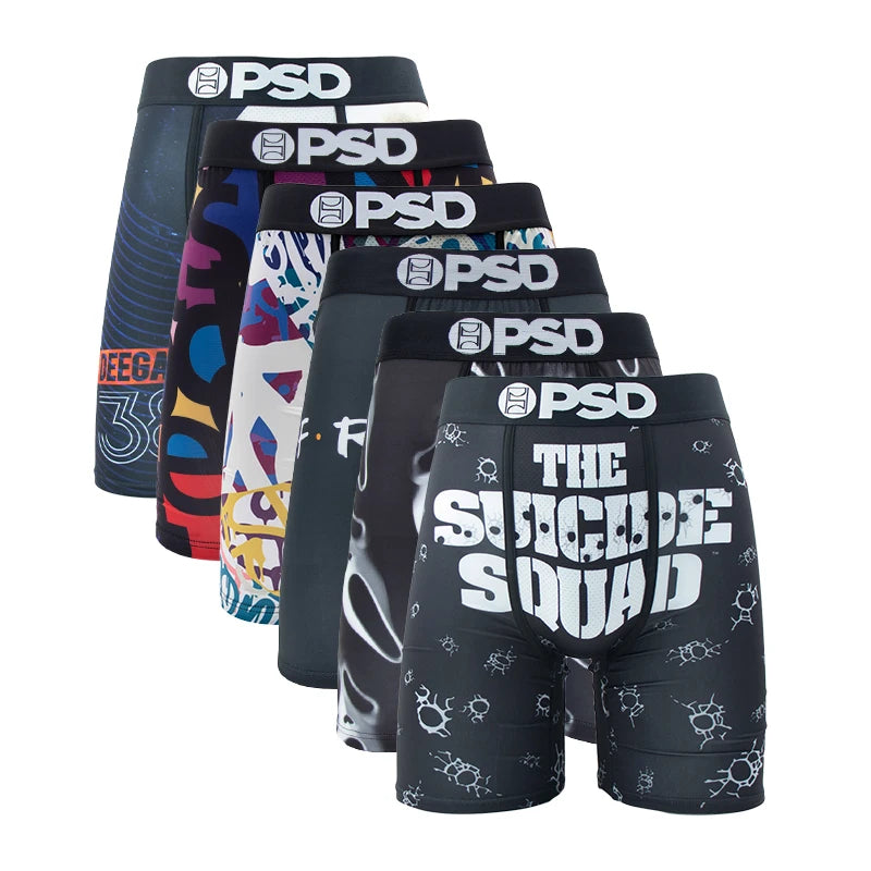 6 uds Boxer para hombre Cueca calzoncillos transpirables para hombre bragas para hombre de talla grande S-XXL estampado ropa interior de natación para hombre Boxershorts sexis para hombre