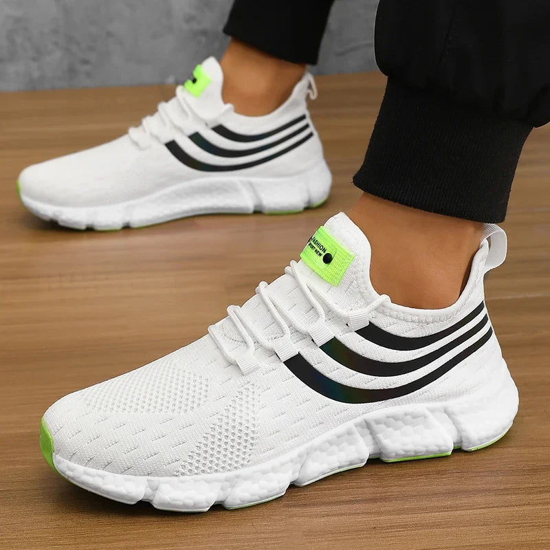 Zapatos Deportivos informales para hombre, zapatillas ligeras transpirables, antideslizantes, planas, para correr al aire libre, caminar, Tenis, calzado atlético para correr