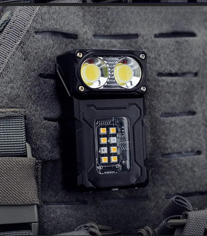 Luz de trabajo al aire libre Mini imán portátil LED USB recargable luz de Camping con mochila correa Clip herramientas de senderismo
