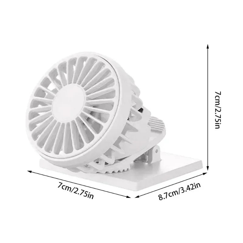 Nuevo ventilador Solar portátil con Clip para sombrero, miniventilador recargable por USB con Clip, ventilador enfriador de aire para verano, senderismo al aire libre, Camping, pesca