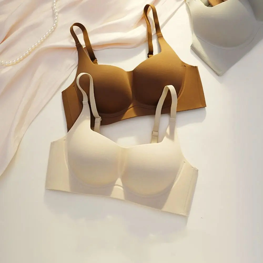 Cómodo sujetador sin costuras a prueba de golpes, ropa interior antiflacidez, sujetador de realce, Bralette íntimo para mujer y niña