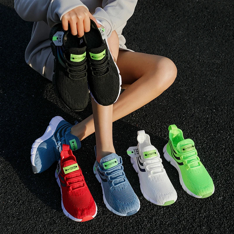 Zapatillas de deporte informales para hombre, zapatos deportivos transpirables de verano, zapatos ligeros de malla para correr al aire libre, zapatos atléticos para correr Tenis para caminar