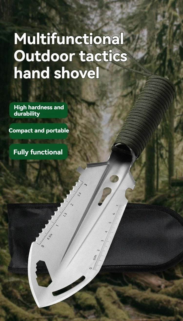Pala Pinic portátil para acampar, herramienta de supervivencia multifuncional para exteriores, equipo de jardín