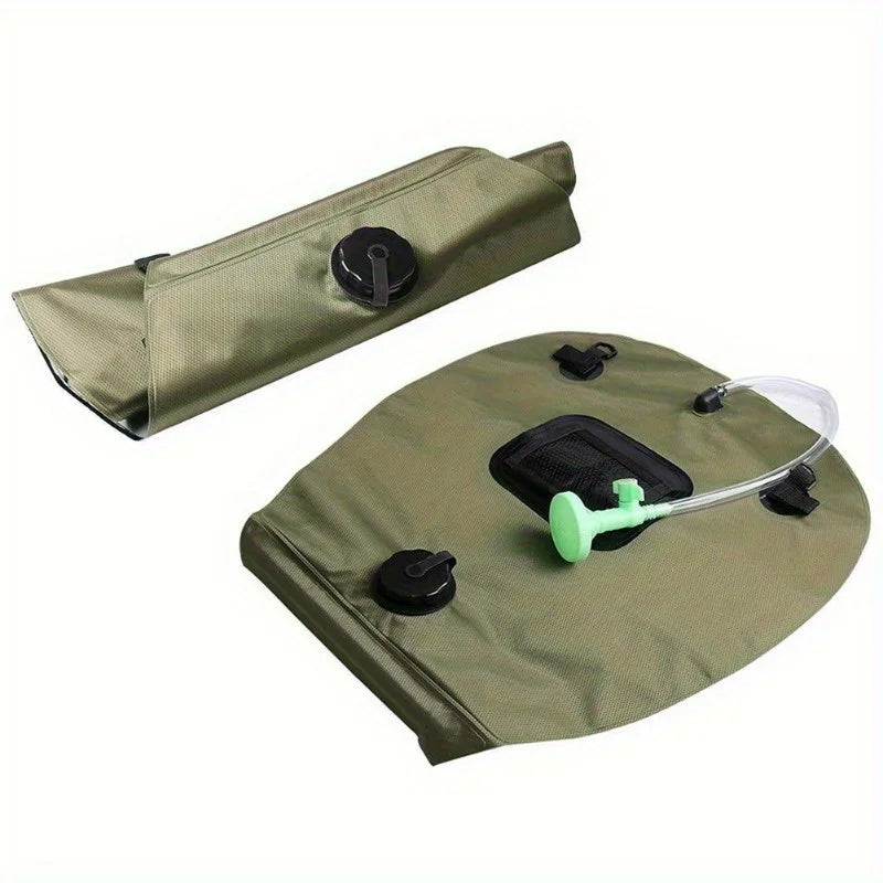 Bolsa de ducha para acampar con calefacción solar de 5 galones: bolsa de baño portátil, adecuada para viajes al aire libre, escalar, senderismo, playa y nadar