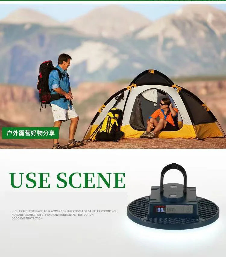 Luz LED recargable para acampar con absorción magnética, Banco de energía de doble uso, lámpara colgante, iluminación de emergencia