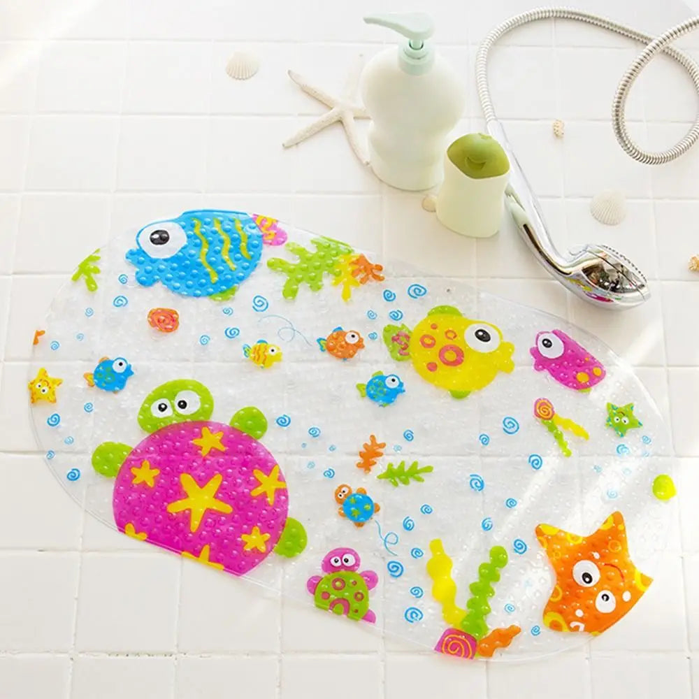 Alfombrilla de baño antideslizante de PVC con dibujos animados para niños, Alfombrilla de seguridad con ventosa para ducha, alfombrillas de bañera de masaje, almohadilla suave