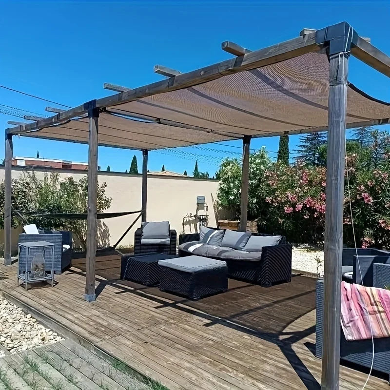Paño parasol marrón: diseño profesional de protección solar, tasa de barrera ultravioleta al 90%, adecuado para sombrilla de invernadero, pabellón al aire libre, protección para césped, especial para casa de perros y g